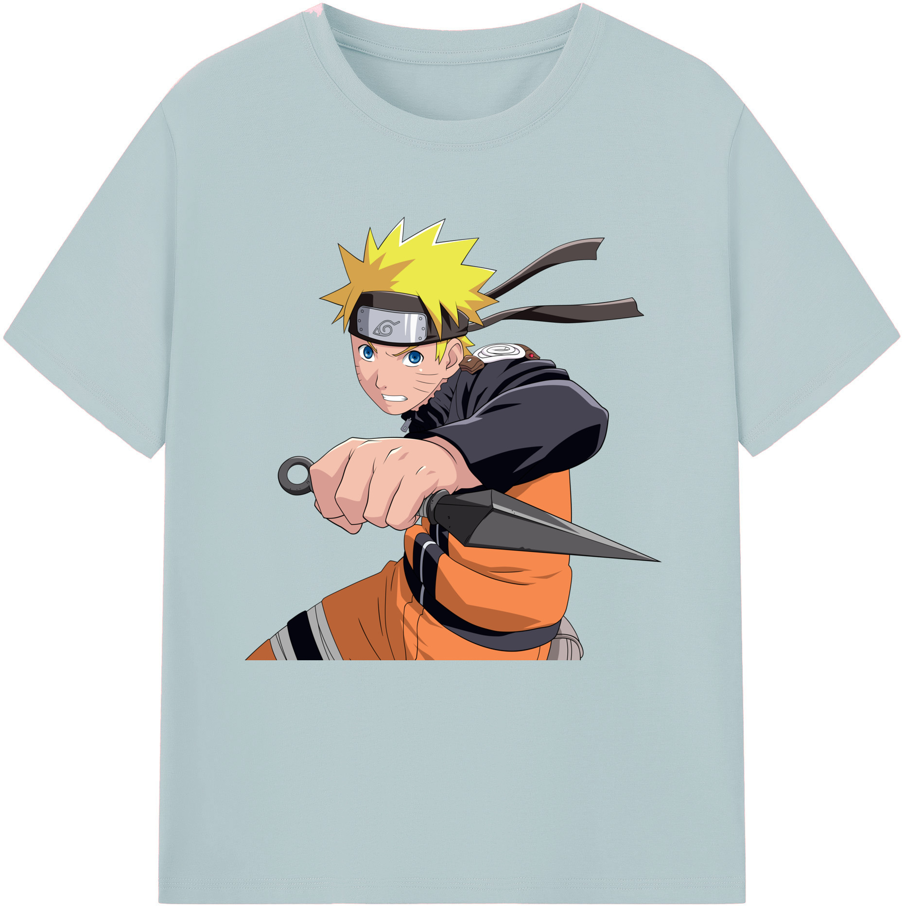 （画像用） NARUTO -ナルト- うずまき ナルト Uzumaki Naruto 綿100％半袖Tシャツ（フロントプリント）